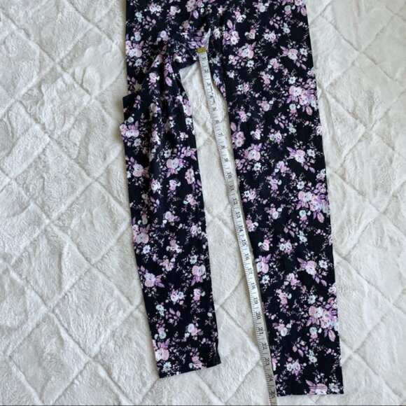 Victoria’s Secret PINK | Black Floral Print Leggings | Size Medium - Picture 11 of 12